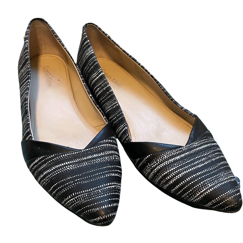 Calvin Klein “Breanne” womens leather flats